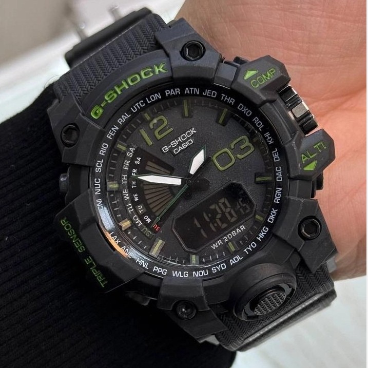 ساعت مچی مردانه دو زمانه دوبل تایم کاسیو جیشاک دارای رنگبندی Casio