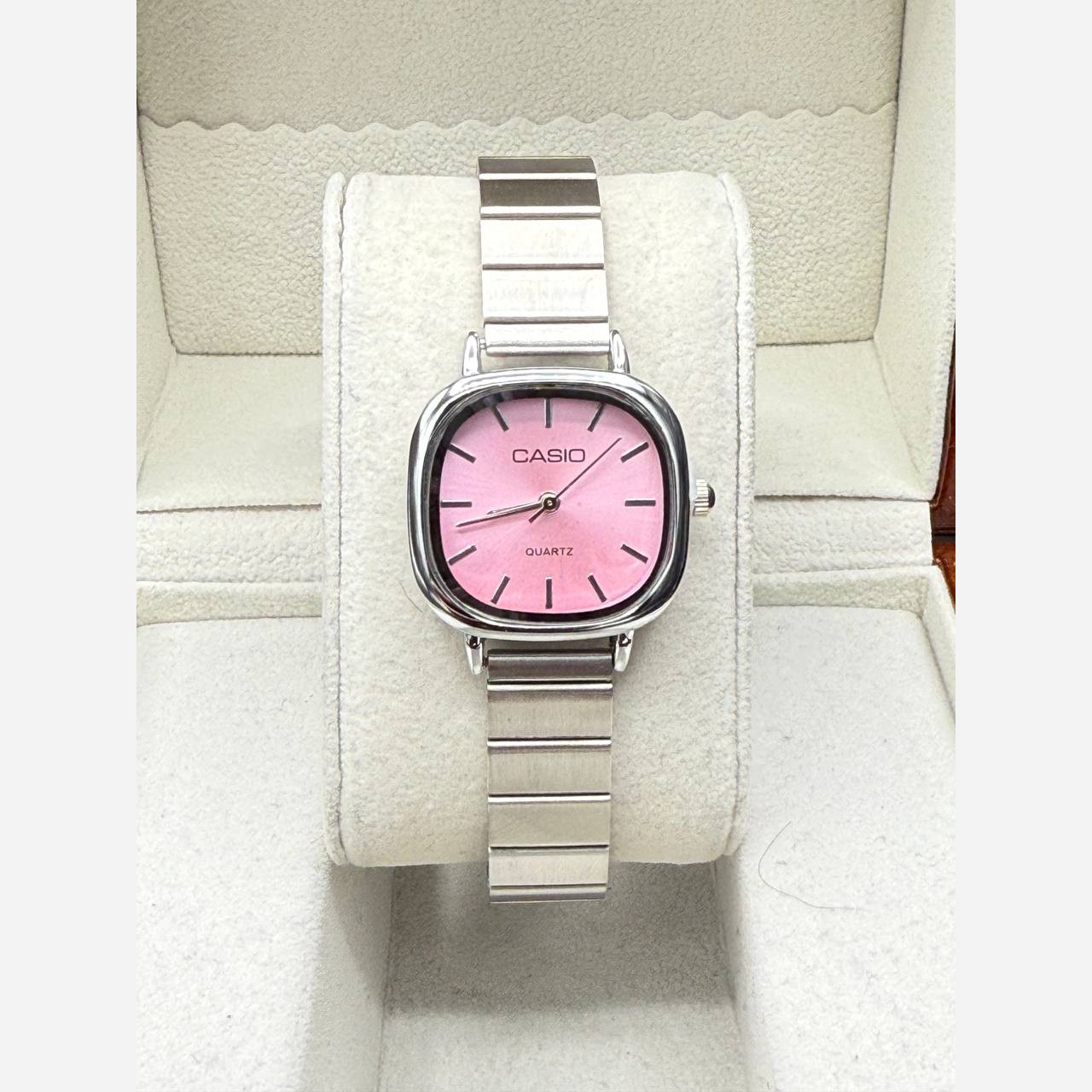 ساعت مچی زنانه بند استیل قفل ریلی کاسیو Casio