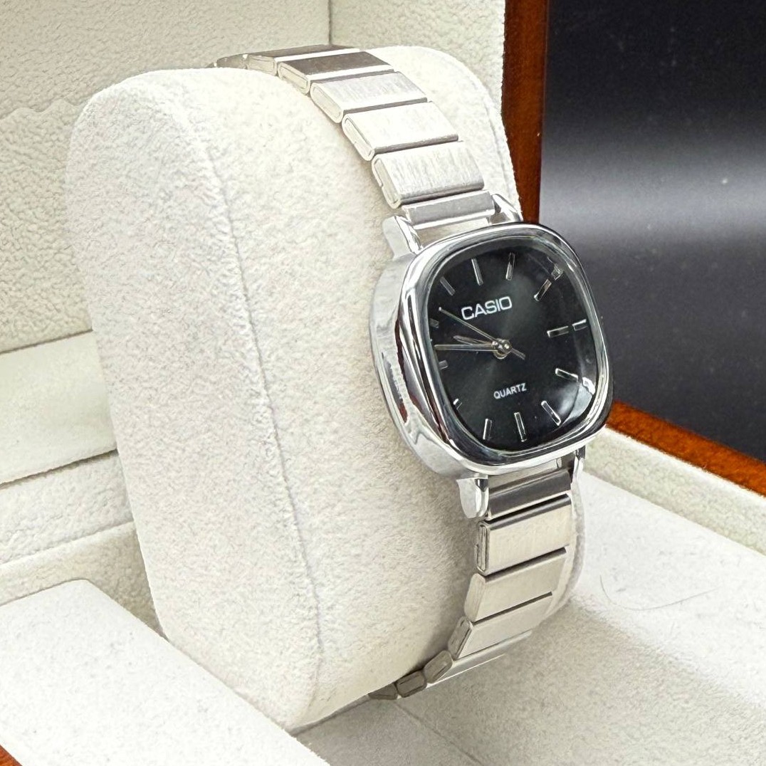 ساعت مچی زنانه بند استیل کرکره ای قفل ریلی کاسیو Casio