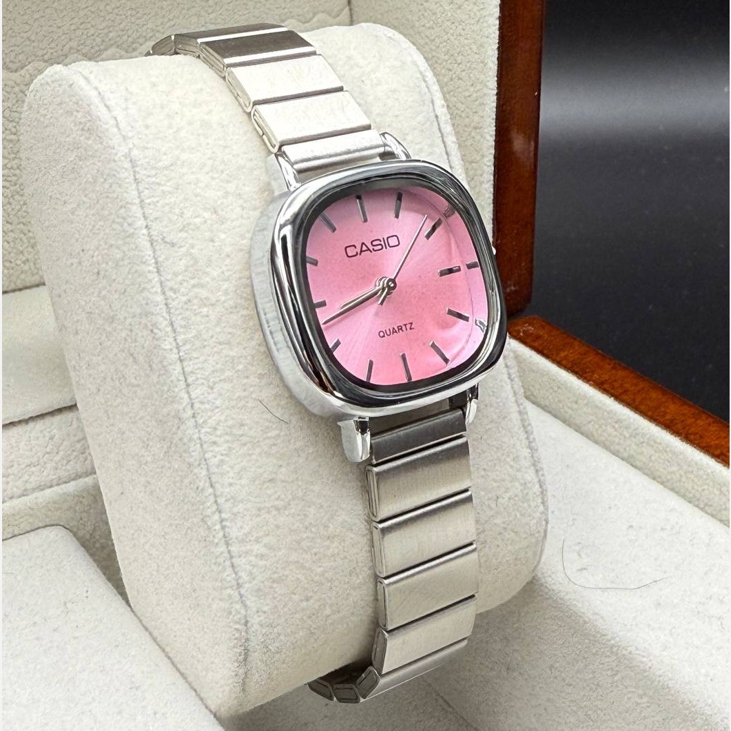 ساعت مچی زنانه بند استیل کرکره ای قفل ریلی کاسیو Casio