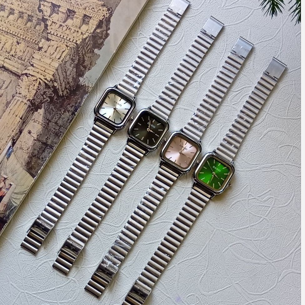 ساعت مچی زنانه بند استیل کرکره ای قفل ریلی کاسیو Casio