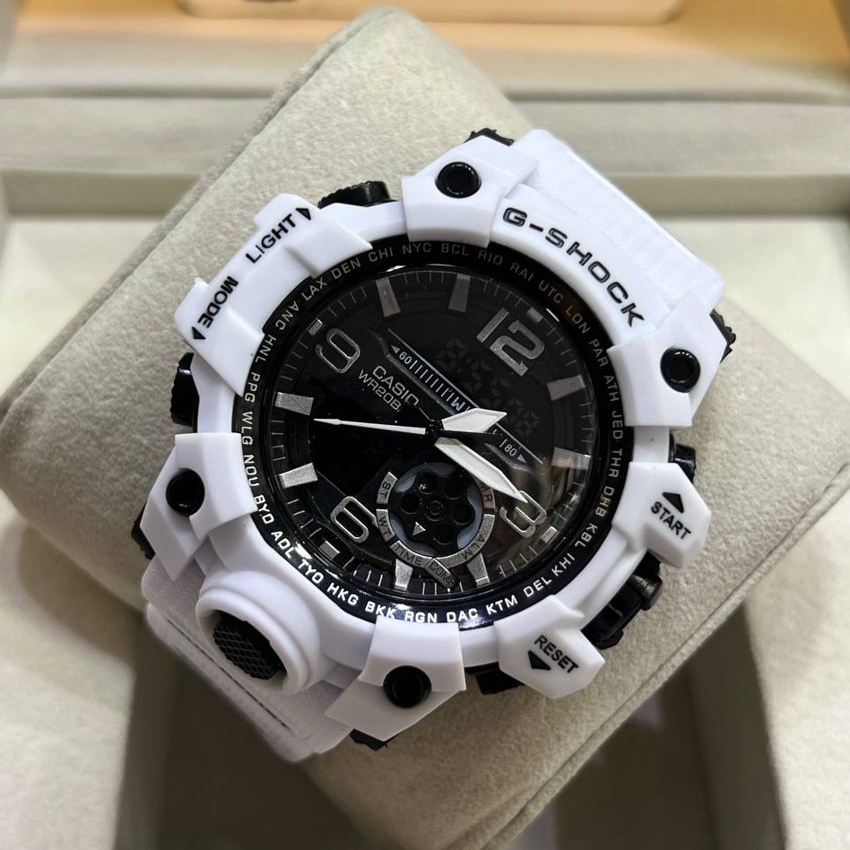 ساعت مچی مردانه دو زمانه کاسیو جی شاک دارای رنگبندی Casio