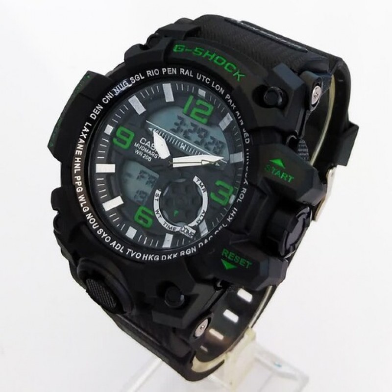 ساعت مچی مردانه دو زمانه کاسیو جی شاک دارای رنگبندی Casio