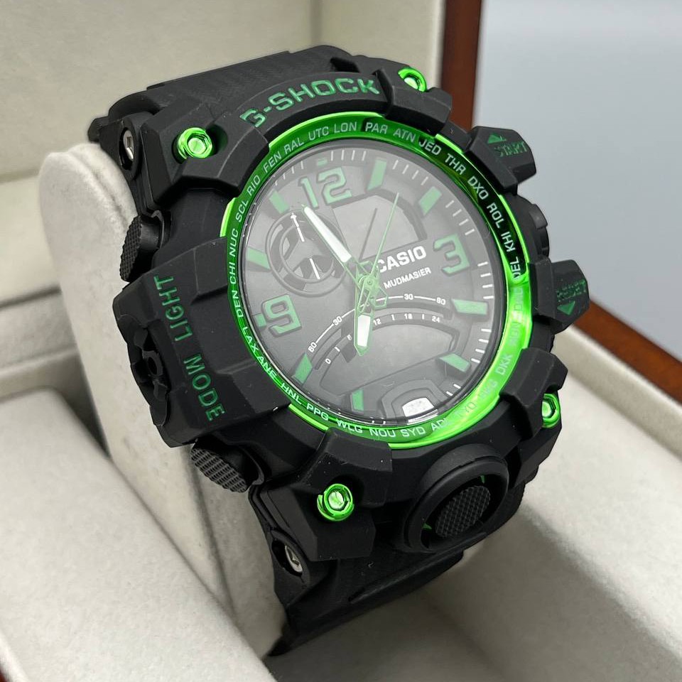 ساعت مچی مردانه دو زمانه کاسیو جی شاک دارای رنگبندی Casio