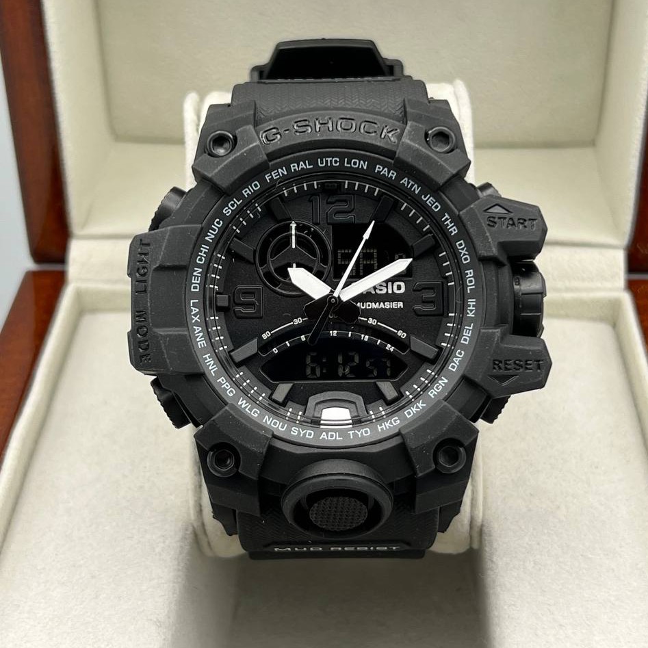 ساعت مچی مردانه دو زمانه کاسیو جی شاک دارای رنگبندی Casio