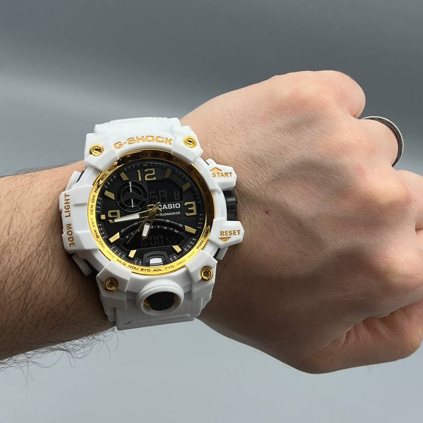 ساعت مچی مردانه دو زمانه کاسیو جی شاک دارای رنگبندی Casio