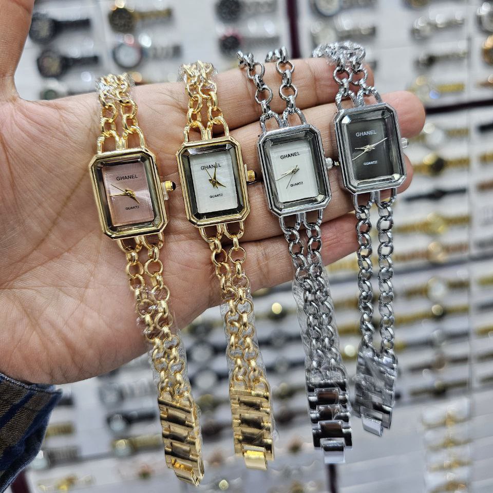 ساعت مچی زنانه چنل بند استیل زنجیری طرح کارتیر chanel