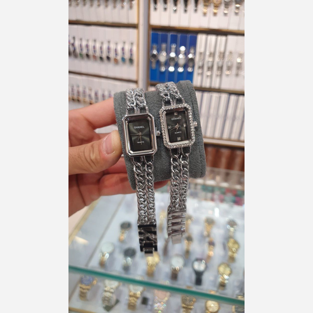 ساعت مچی زنانه چنل بند استیل زنجیری طرح کارتیر chanel
