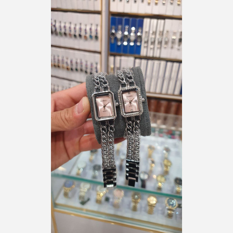 ساعت مچی زنانه چنل بند استیل زنجیری طرح کارتیر chanel