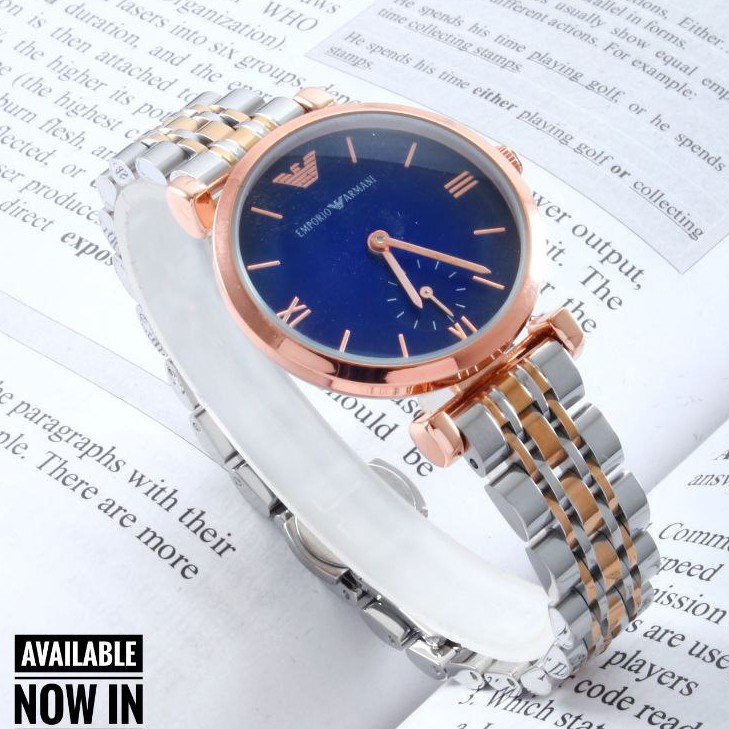 ساعت مچی زنانه 2 موتور فعال زیر ثانیه امپریو ارمانی Emporio armani
