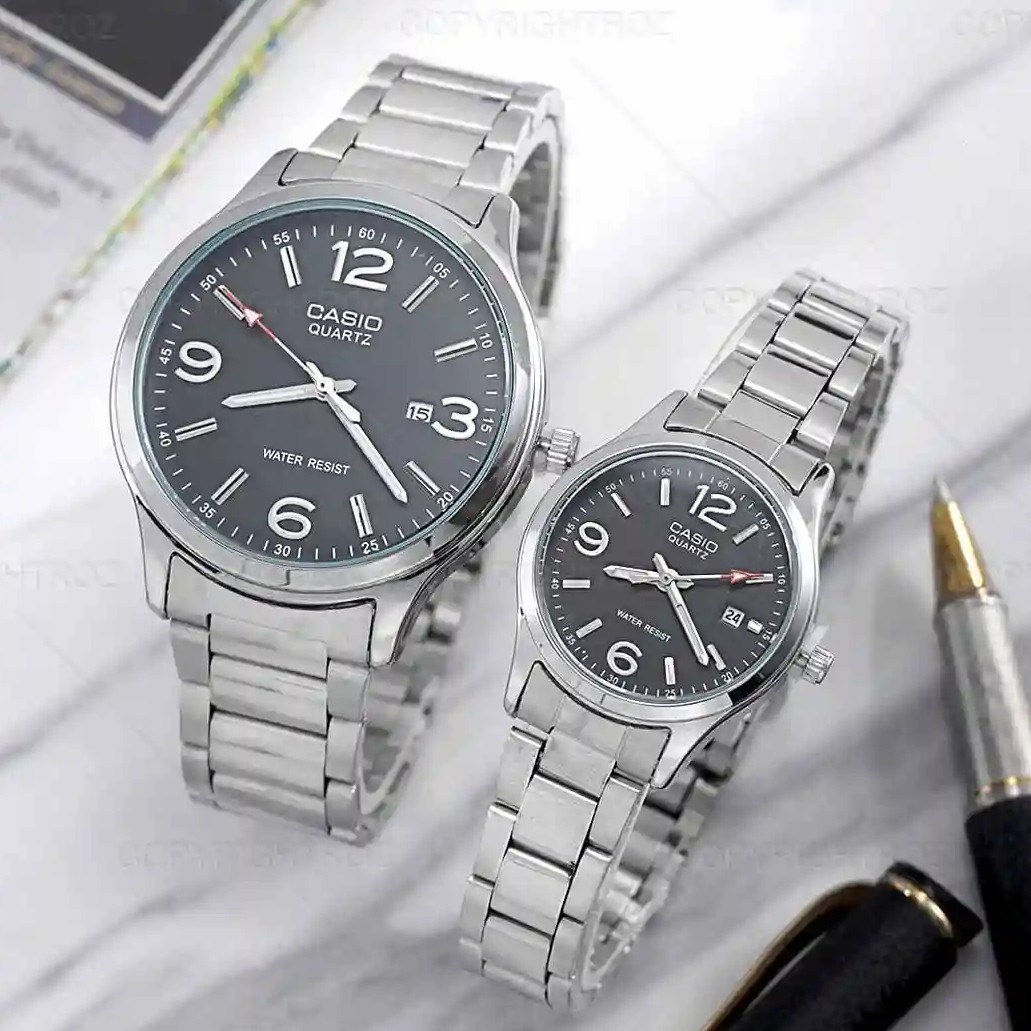 ساعت مچی زنانه و مردانه بند استیل ضداب کاسیو Casio کیفیت مستر