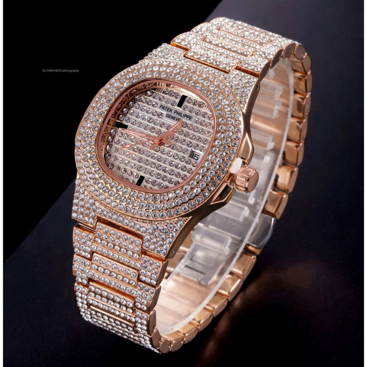 ساعت مچی زنانه مردانه فول استون پتک فیلیپ رنگبندی Patek Philippe