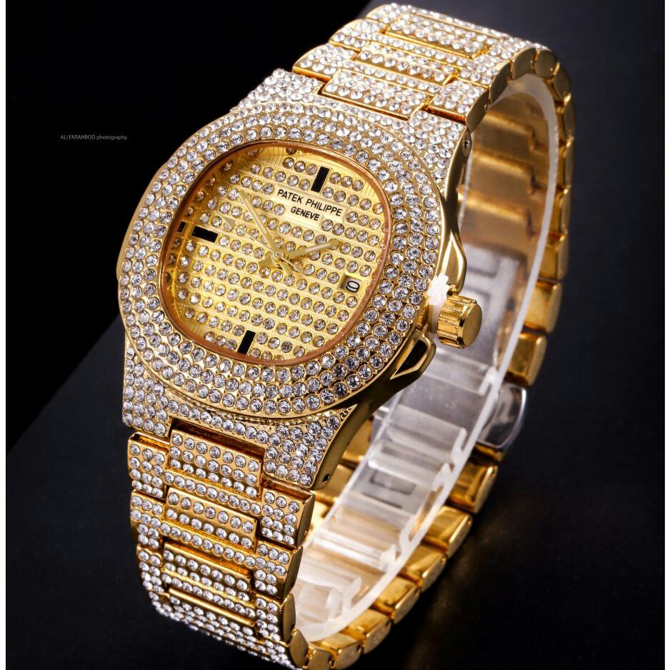 ساعت مچی زنانه مردانه فول استون پتک فیلیپ رنگبندی Patek Philippe