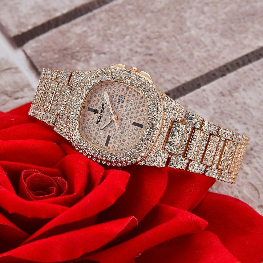 ساعت مچی زنانه مردانه فول استون پتک فیلیپ رنگبندی Patek Philippe