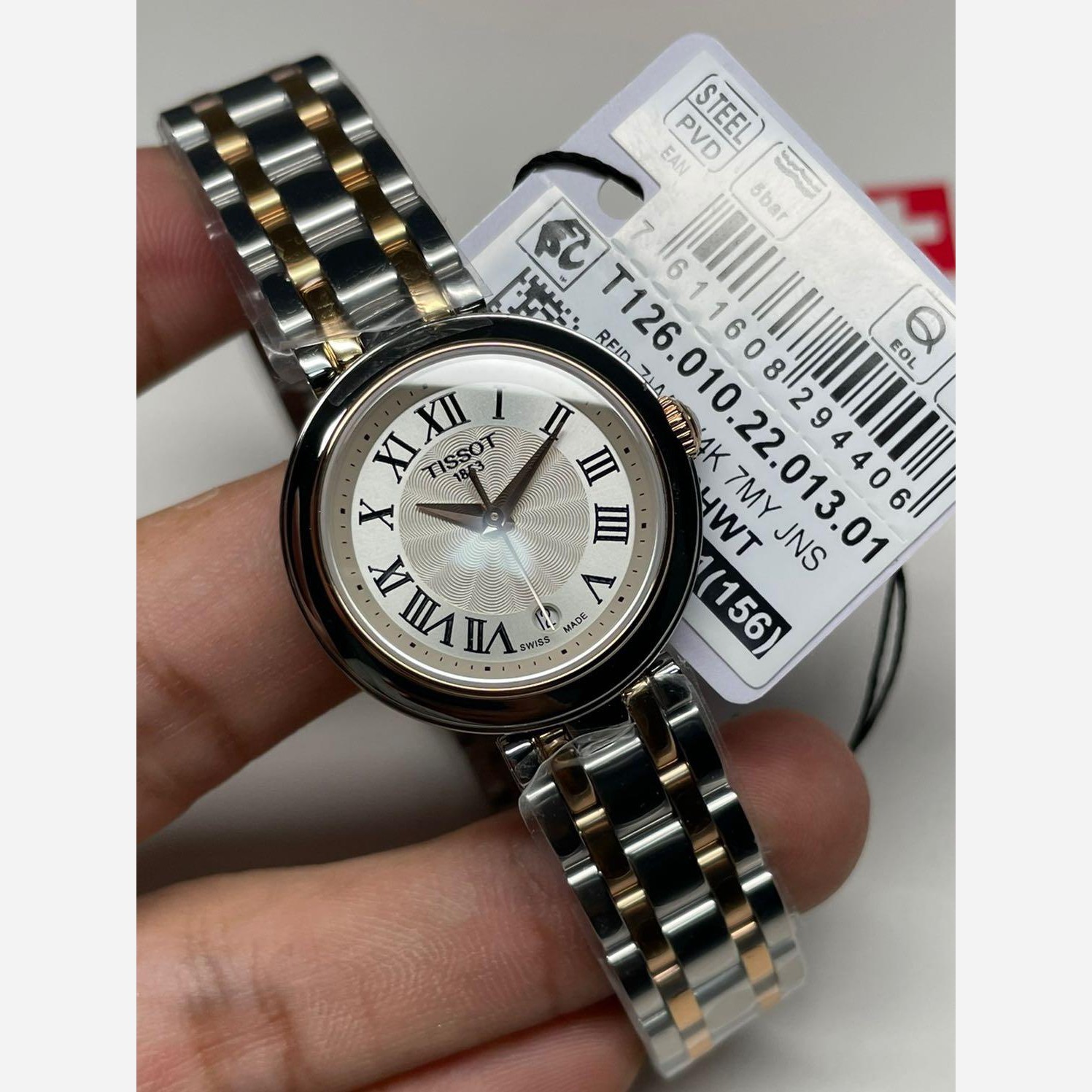 ساعت مچی زنانه بند استیل رنگ ثابت تیسوت Tissot