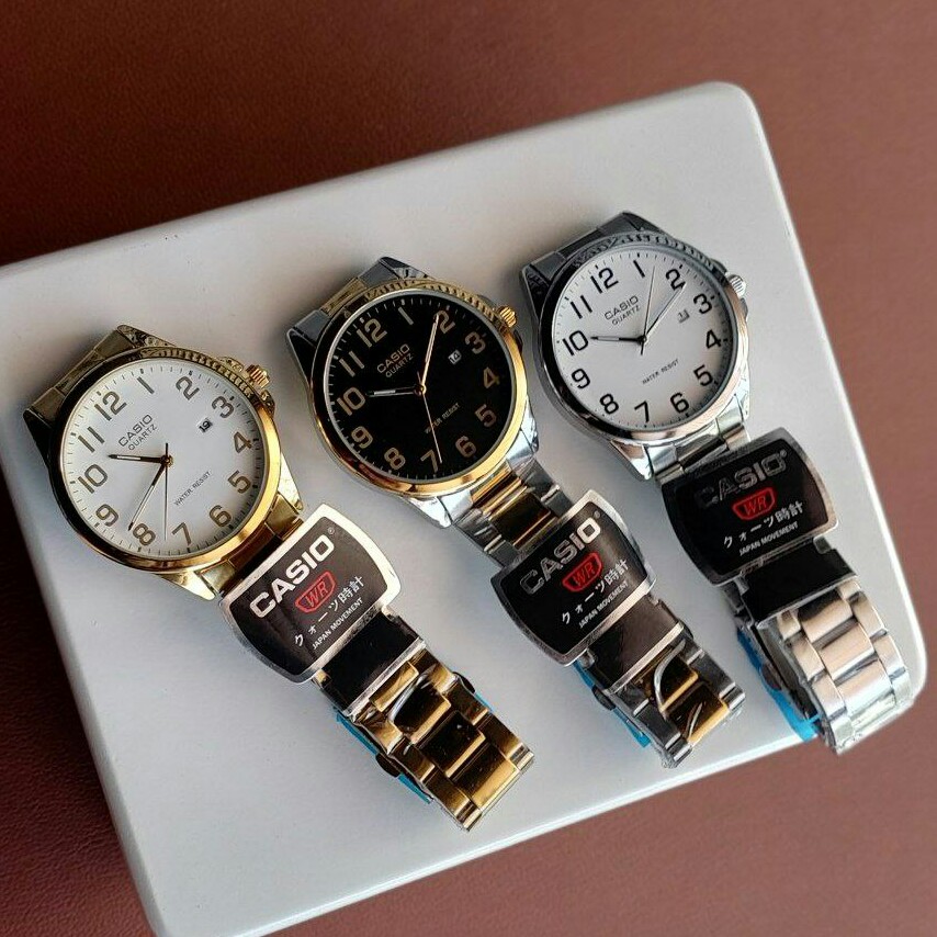 ست زنانه مردانه ساعت مچی بند استیل کیفیت مستر کاسیو Casio