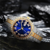 ست ساعت مچی فول استون رولکس به همراه دستبند فول استون رنگ ثابت rolex