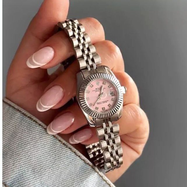 ساعت مچی زنانه بند استیل ضداب رولکس دیت جاست کیفیت مستر Rolex datejust