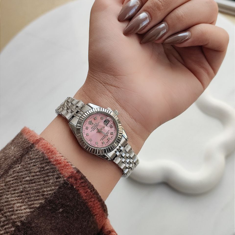 ساعت مچی زنانه بند استیل ضداب رولکس دیت جاست کیفیت مستر Rolex datejust