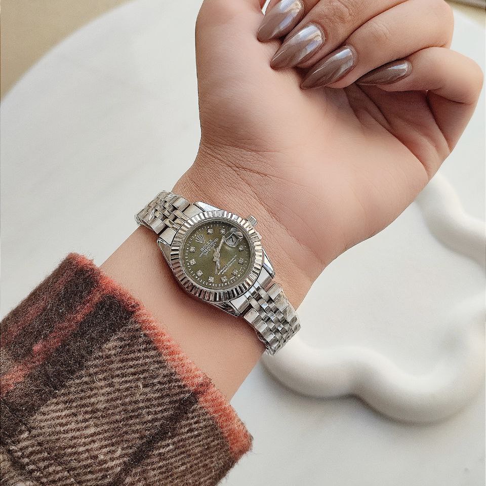 ساعت مچی زنانه بند استیل ضداب رولکس دیت جاست کیفیت مستر Rolex datejust