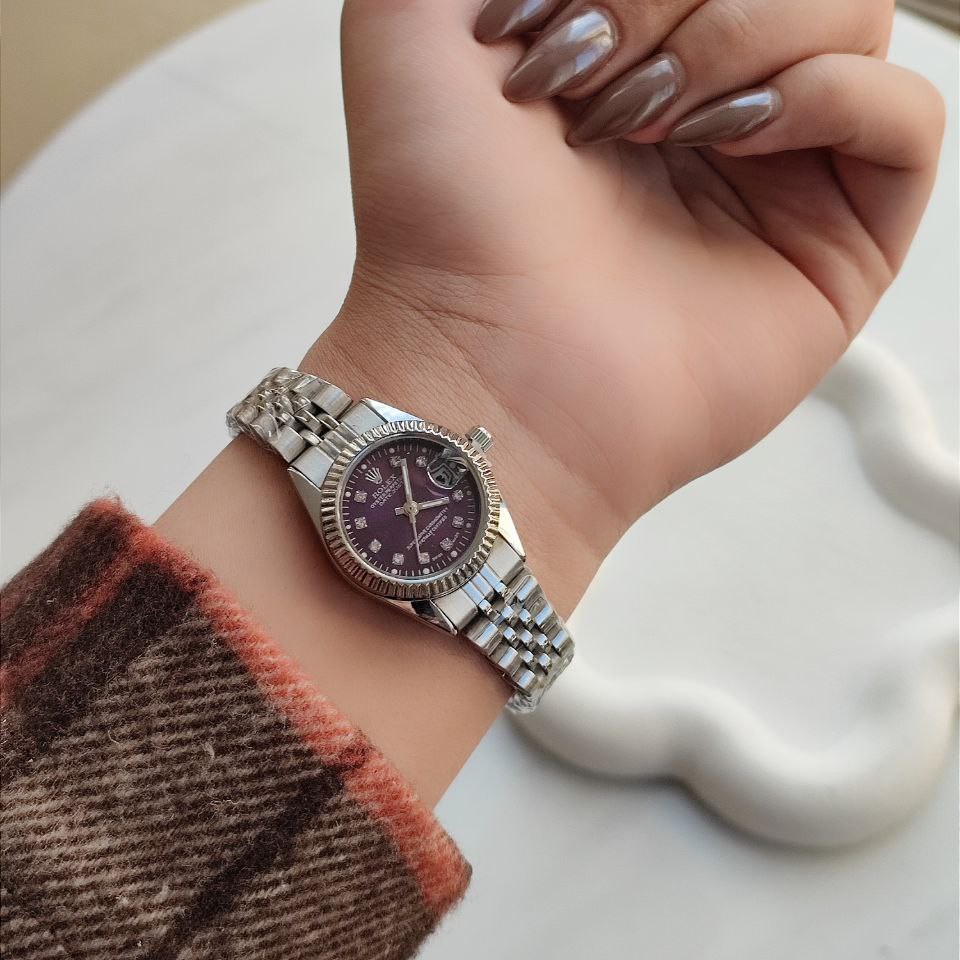 ساعت مچی زنانه بند استیل ضداب رولکس دیت جاست کیفیت مستر Rolex datejust