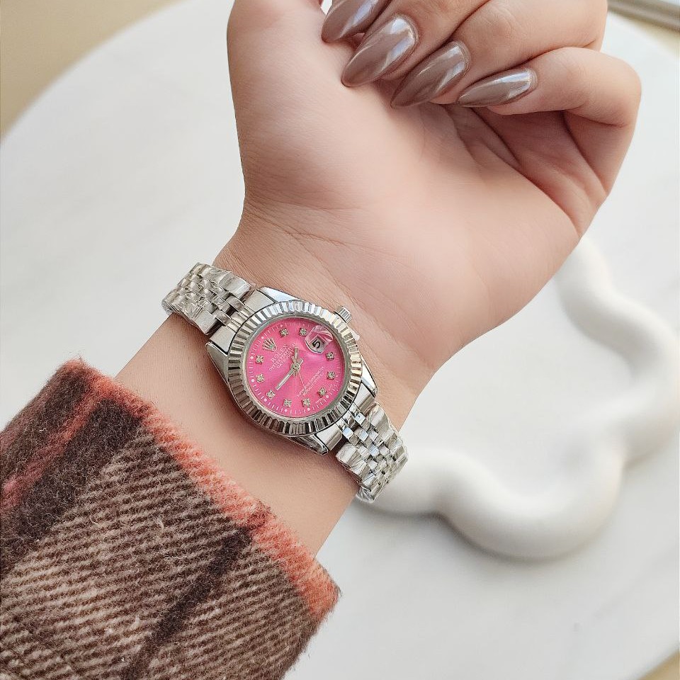 ساعت مچی زنانه بند استیل ضداب رولکس دیت جاست کیفیت مستر Rolex datejust