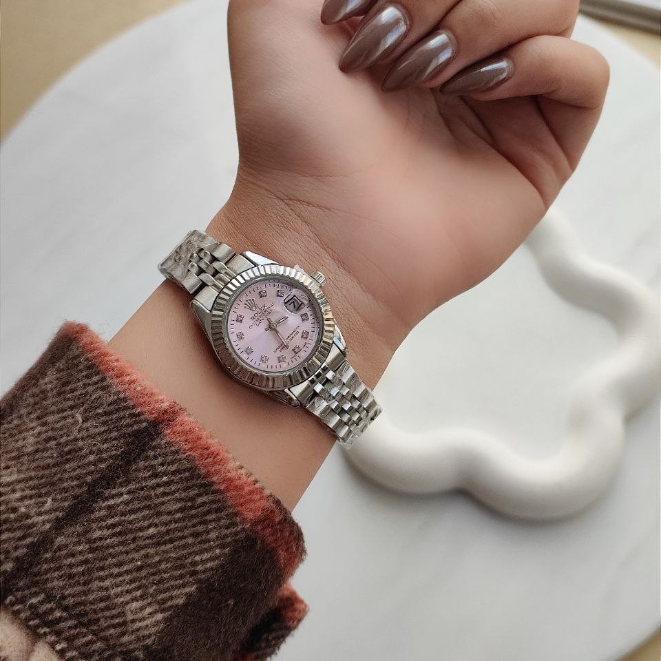 ساعت مچی زنانه بند استیل ضداب رولکس دیت جاست کیفیت مستر Rolex datejust