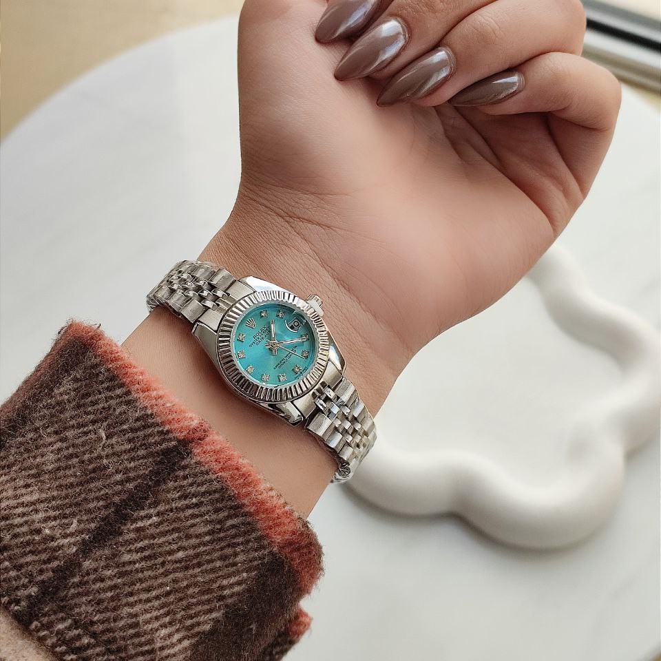 ساعت مچی زنانه بند استیل ضداب رولکس دیت جاست کیفیت مستر Rolex datejust