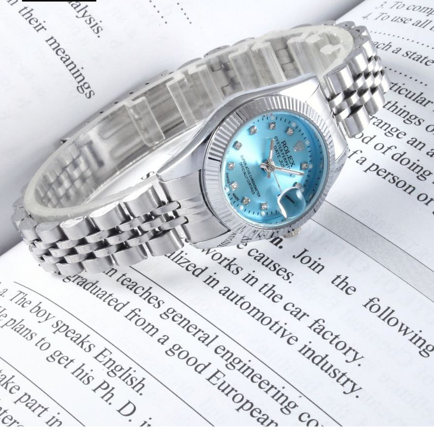 ساعت مچی زنانه بند استیل ضداب رولکس دیت جاست کیفیت مستر Rolex datejust
