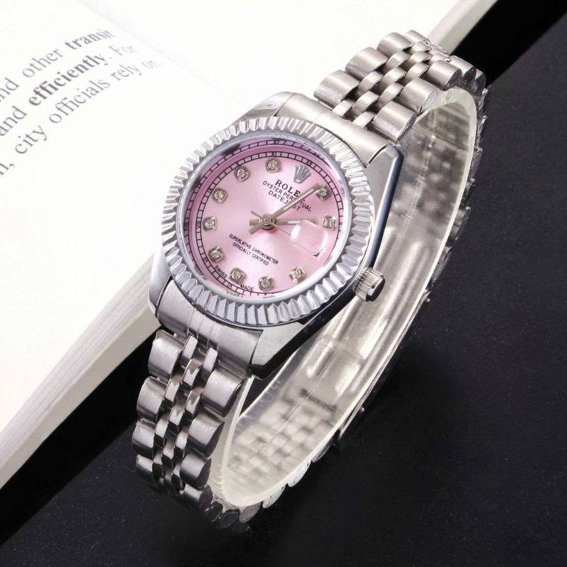 ساعت مچی زنانه بند استیل ضداب رولکس دیت جاست کیفیت مستر Rolex datejust