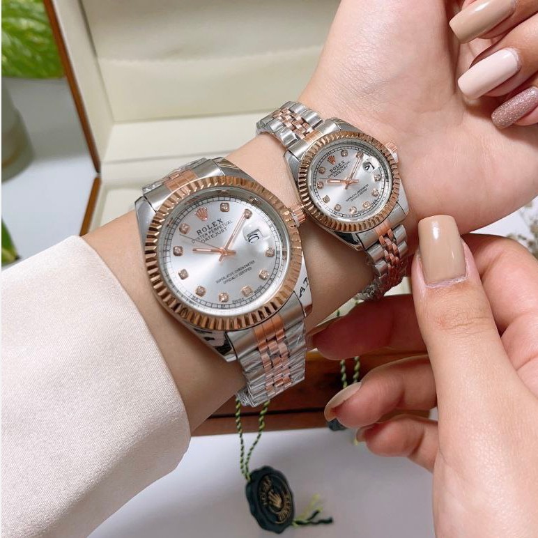 ست زنانه مردانه ساعت مچی ضداب رولکس دیت جاست Rolex Date just