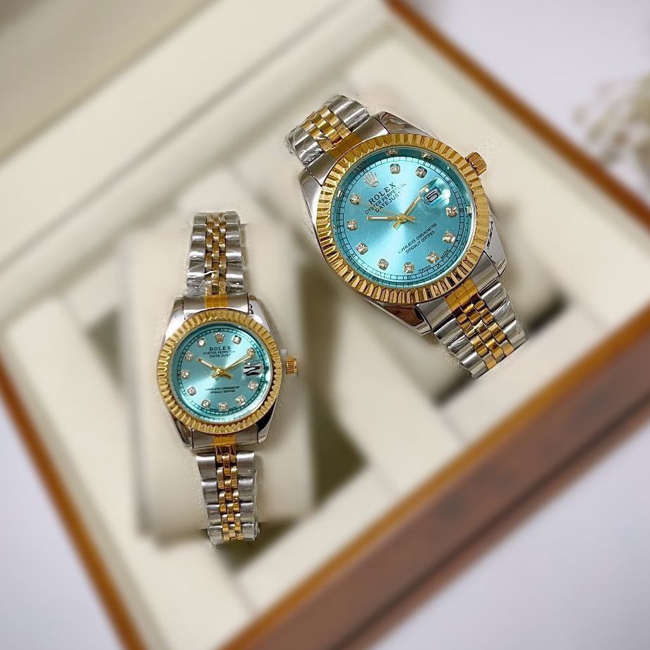 ست زنانه مردانه ساعت مچی ضداب رولکس دیت جاست Rolex Date just