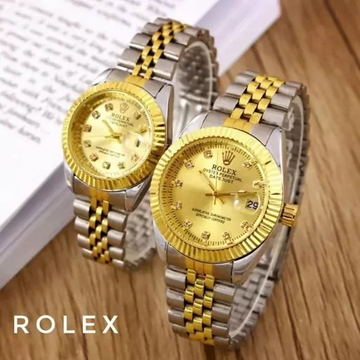 ست زنانه مردانه ساعت مچی ضداب رولکس دیت جاست Rolex Date just