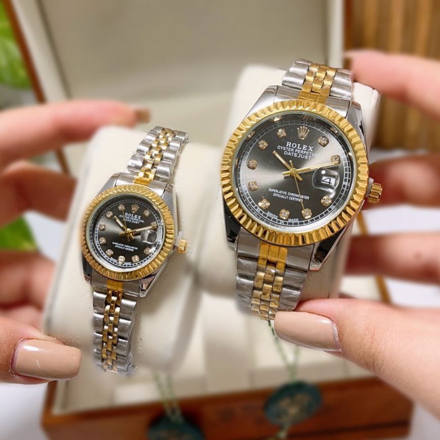 ست زنانه مردانه ساعت مچی ضداب رولکس دیت جاست Rolex Date just