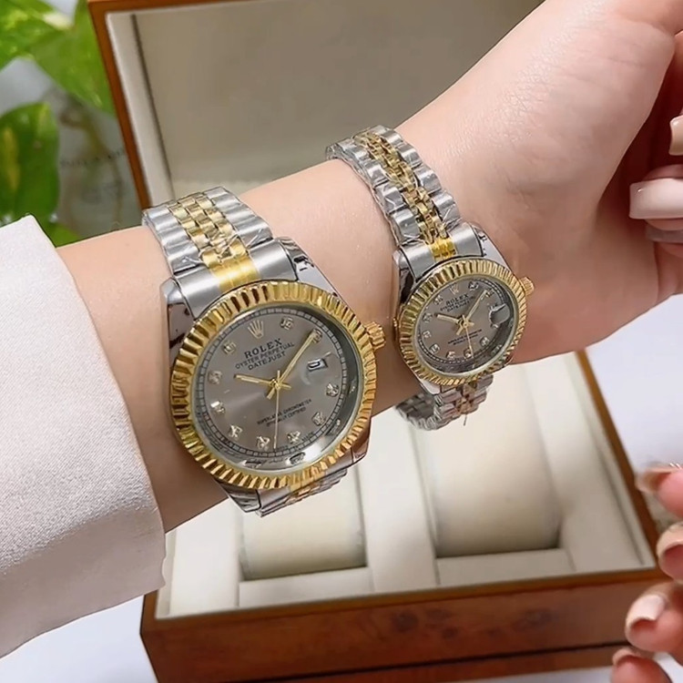 ست زنانه مردانه ساعت مچی ضداب رولکس دیت جاست Rolex Date just