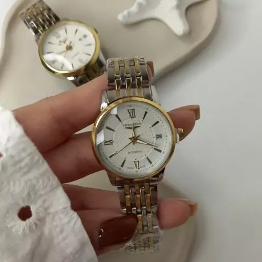 ست زنانه مردانه ساعت مچی بند استیل شیک و جذاب لونجین longines