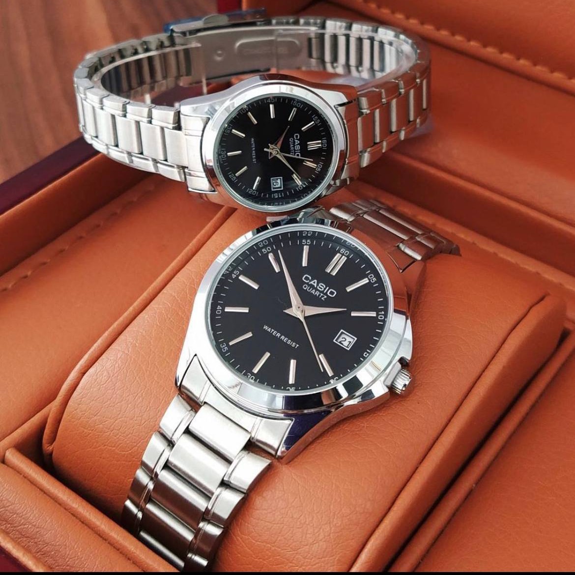 ساعت مچی ست و تک زنانه مردانه کاسیو بند استیل Casio