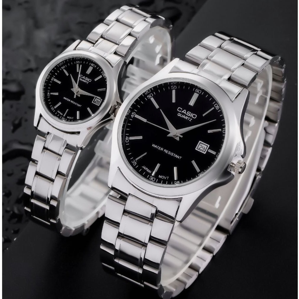 ساعت مچی ست و تک زنانه مردانه کاسیو بند استیل Casio
