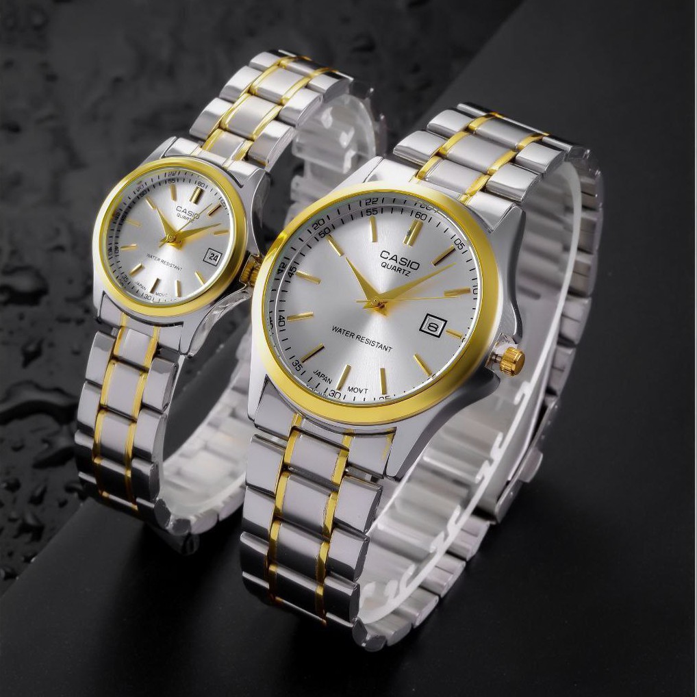 ساعت مچی ست و تک زنانه مردانه کاسیو بند استیل Casio