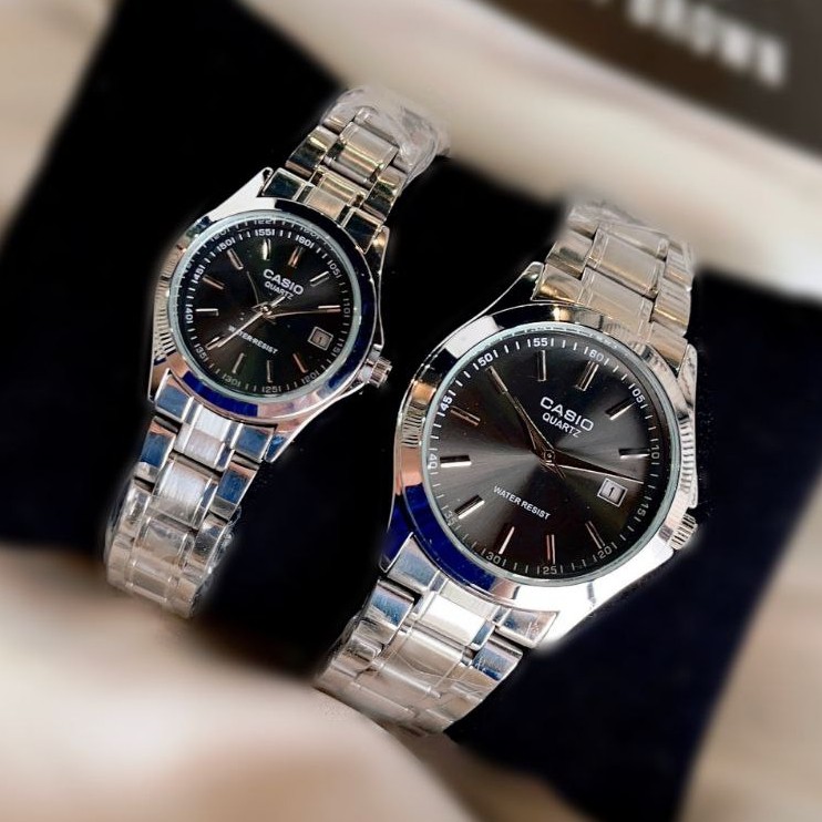 ساعت مچی ست و تک زنانه مردانه کاسیو بند استیل Casio