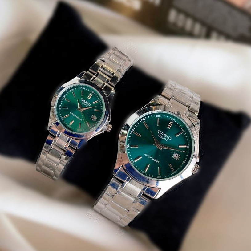ساعت مچی ست و تک زنانه مردانه کاسیو بند استیل Casio