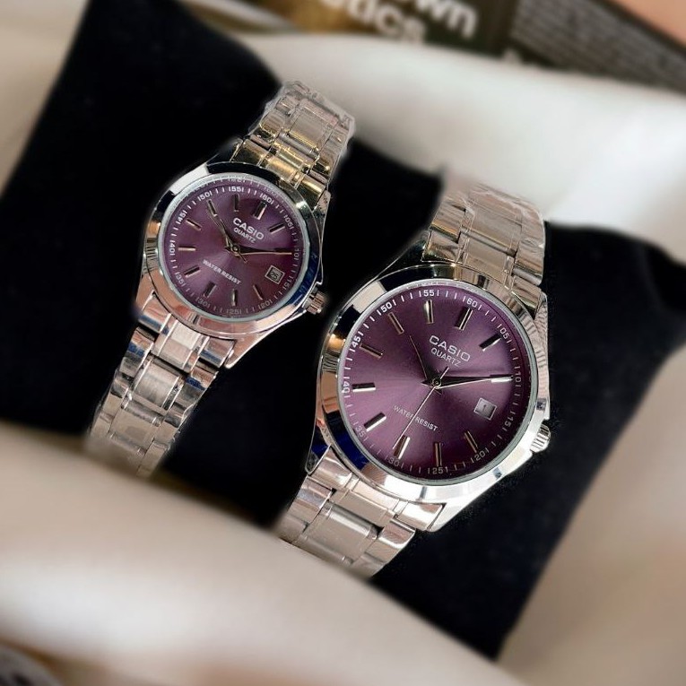 ساعت مچی ست و تک زنانه مردانه کاسیو بند استیل Casio