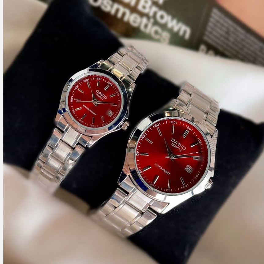 ساعت مچی ست و تک زنانه مردانه کاسیو بند استیل Casio