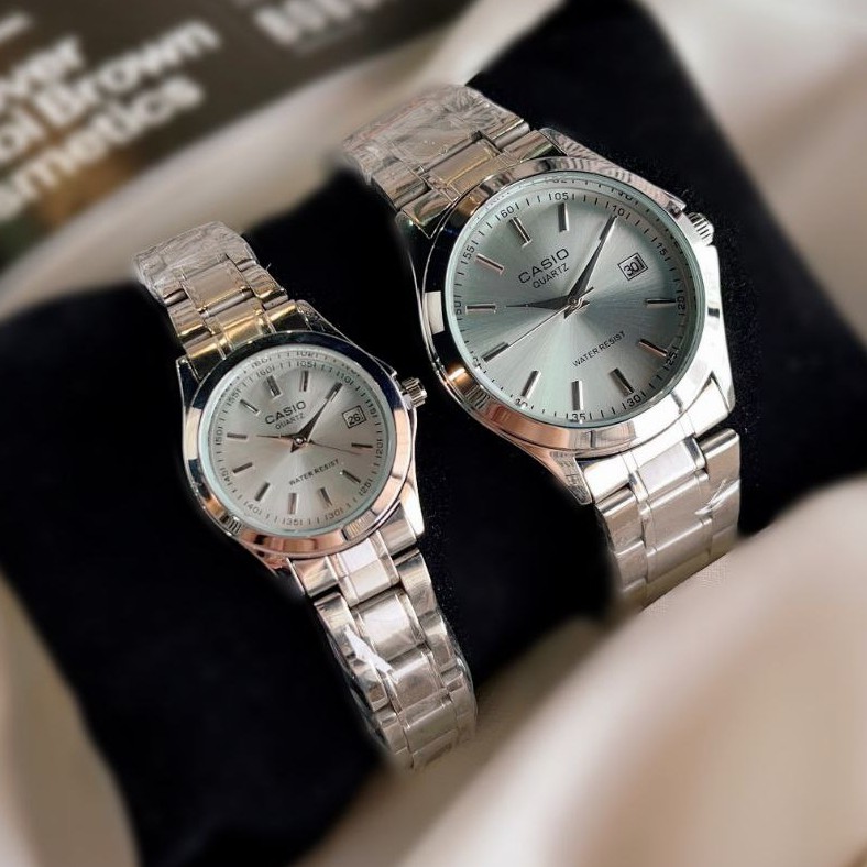 ساعت مچی ست و تک زنانه مردانه کاسیو بند استیل Casio
