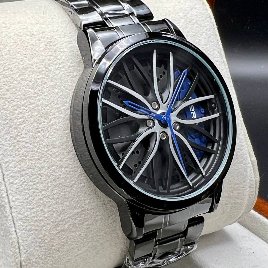 ساعت مچی مردانه بند استیل صفحه طرح رینگ BMW