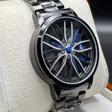 ساعت مچی مردانه بند استیل صفحه طرح رینگ BMW