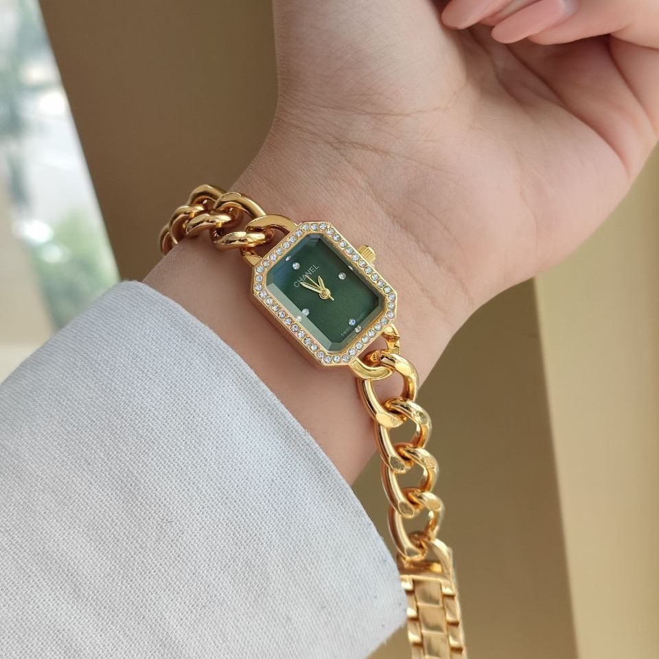 ساعت مچی زنانه بند استیل زنجیری طرح کارتیر Chanel