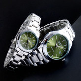 ساعت ست مردانه زنانه کاسیوcasioبند استیل نقره ای رنگ بندی کامل Casio