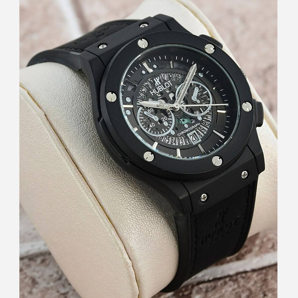 ساعت مچی مردانه هابلوت تقویم نمایان طرح کرنو موتور شرکتی HUBLOT