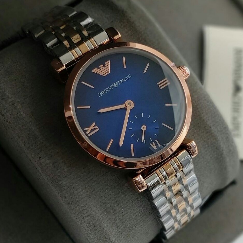 ساعت مچی زنانه دو موتور فعال زیر ثانیه امپریو ارمانی emporio armani کیفیت قوی رنگبندی